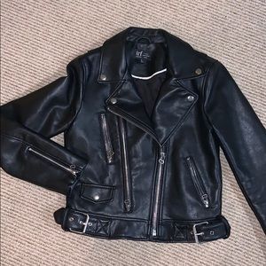 Zara leather motorcycle jacket - size SMALL